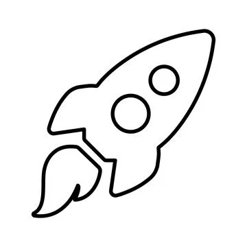 Fast, project launch, start up outline icon. Stock Illustration
