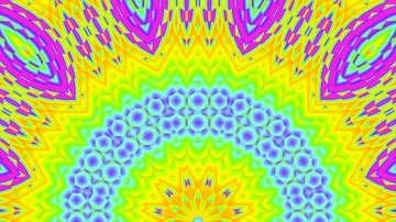 Fast Psychedelic Color Cycle Hexagonal Pattern Colorful Kaleidoscope 4 Video stock 85633716
