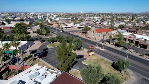 Fast Push over Casa Grande Arizona Video stock 172007360