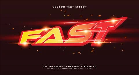 Fast race 3d editable text effect template suitable for light theme Stock Illustration