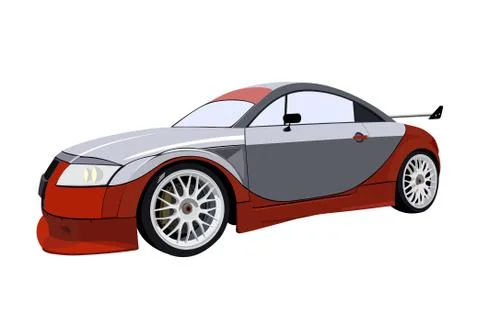 Fast racing car Illustrazione stock