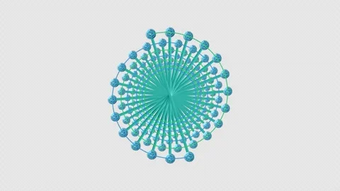 Fast Radar DNA Scan Pulse - 4K Alpha Stock Footage 330293639