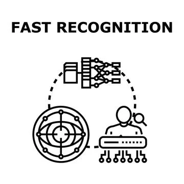 Fast recognition vector detecting personal data analysis Stock Illustration