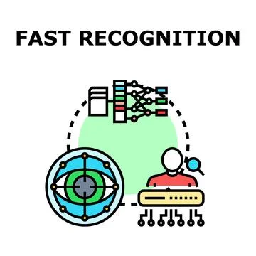 Fast recognition vector detecting personal data analysis Stock Illustration