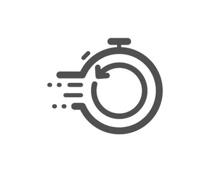Fast recovery icon. Backup data sign. Restore timer. Vector イラスト素材