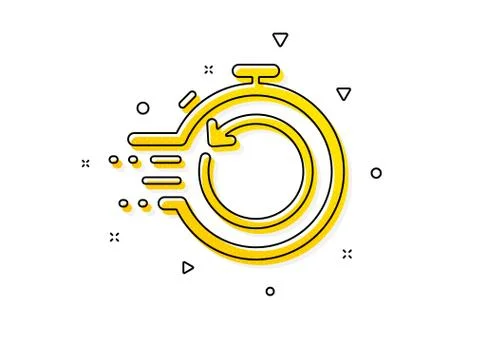 Fast recovery icon. Backup data sign. Restore timer. Vector Illustrazione stock