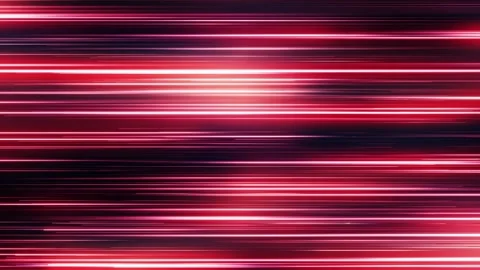 Fast red neon light streaks racing horizontally, forming a futuristic motion Stock Footage 328448672