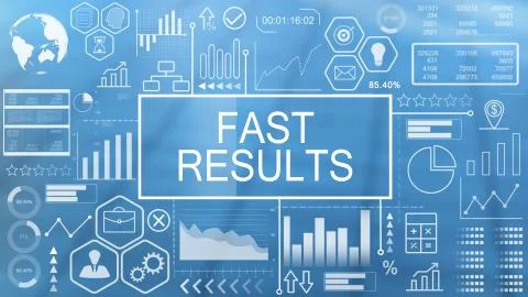 Fast results, Animated Typography Stock Illustration
