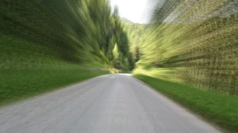 Fast ride on a mountain road Stock Footage 247732487