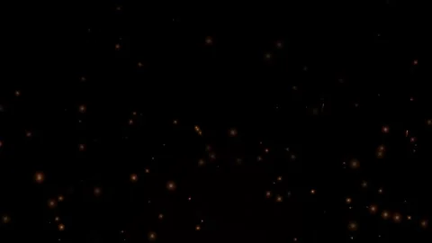 Fast Rising fire  Gold Particles on Black Background Stock Footage 332413762