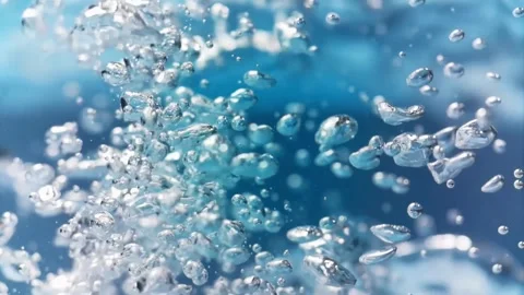 Fast River Current Air Bubbles 4K Vídeos de archivo 334608833