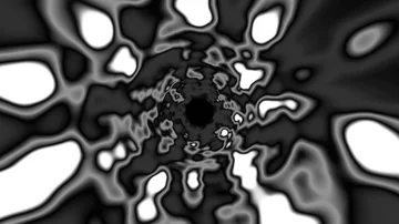 Fast Rotating Black and White Monochrome Organic Tunnel VJ Background Stock Footage 85820887