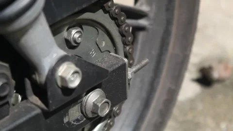 Fast rotating chains and gears Stock Footage 312881501