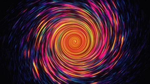 Fast Rotating Multicolored Spiral Vortex Video stock 113824074