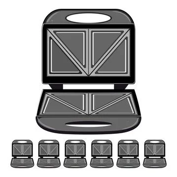 Fast sandwich maker cartoon vector graphic Illustrazione stock