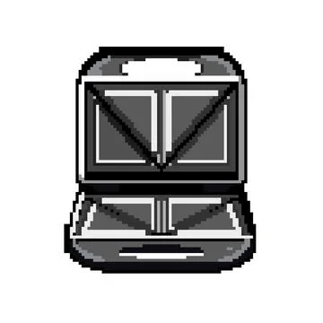 Fast sandwich maker pixel art vector illustration Stock Illustration