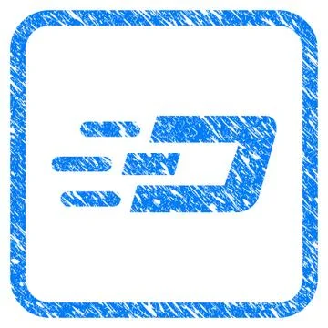Fast Send Dash Framed Stamp Illustrazione stock