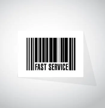 Fast service barcode sign concept Stock Illustration