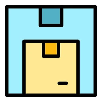 Fast service parcel icon vector flat Stock Illustration