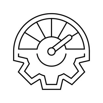 Fast setup line icon vector illustration Stock Illustration