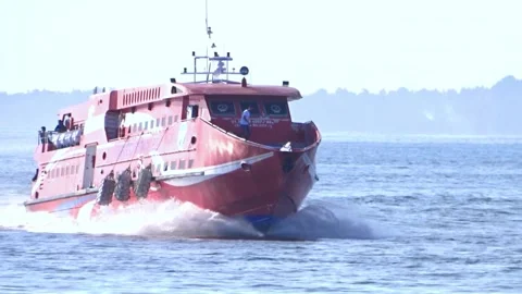 Fast Ship Passenger Transportation2 Video stock 206085644