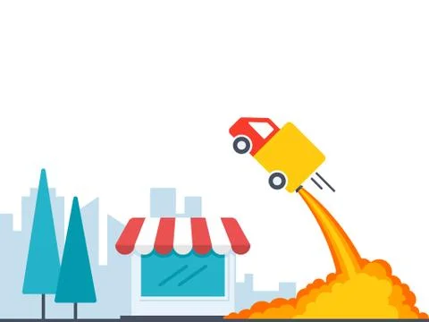 Fast Shipping Concept Stock Illustration