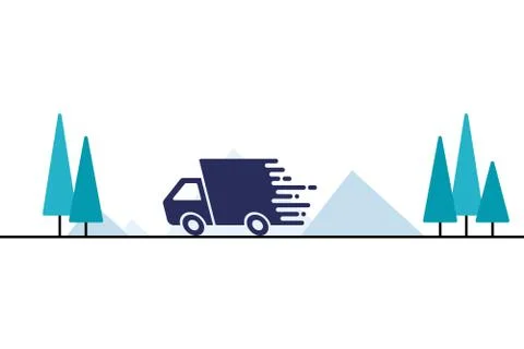 Fast Shipping Illustration Stock Illustration