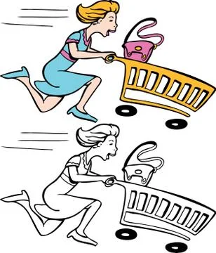 Fast shopper Ilustración de archivo