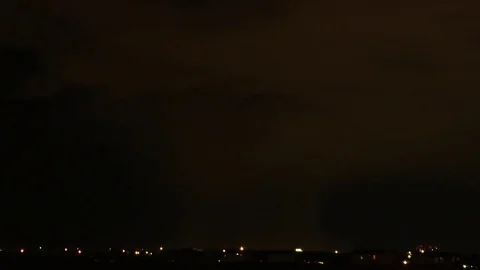 Fast Single Lighting Strikes at Night Video stock 81414503