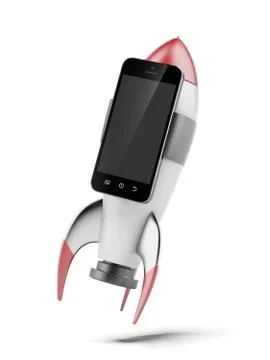 Fast smart phone concept Illustrazione stock