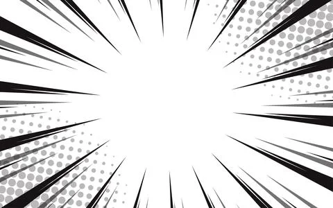 Fast speed lines on white background. Anime comic speed line movement effect. Stock Illustration