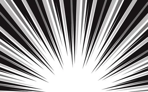 Fast speed lines on white background. Anime comic speed line movement effect. Stock Illustration