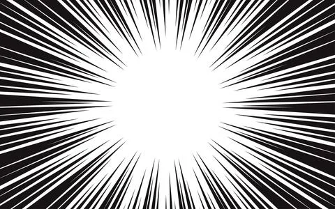 Fast speed lines on white background. Anime comic speed line movement effect Stock Illustration