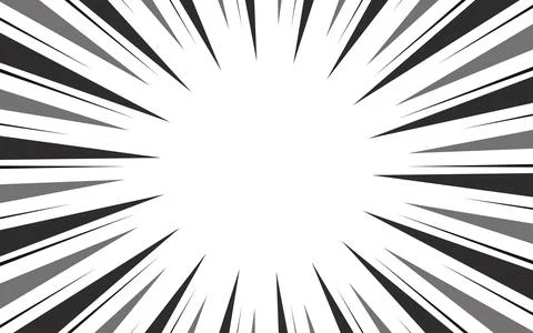 Fast speed lines on white background. Anime comic speed line movement effect. Stock Illustration