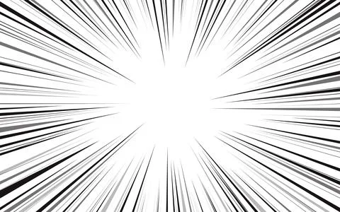 Fast speed lines on white background. Anime comic speed line movement effec.. Stock Illustration