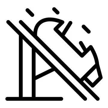 Fast speed roller coaster icon, outline style Stockillustratie