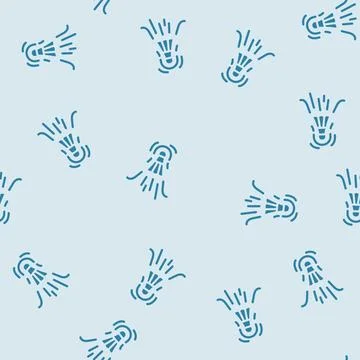 Fast speed shuttlecock glyph vector seamless pattern Illustrazione stock