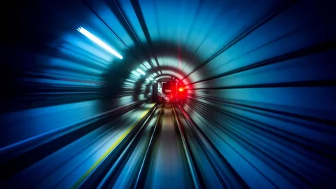 Fast Speed Subway Train Moving Forward Looping 4K Time Lapse Vidéo 95115006