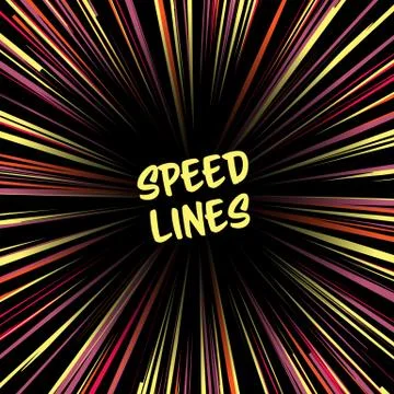 Fast speed warp vector effect. Lines Zoom Fade Converging Background. Comic book Stock Illustration