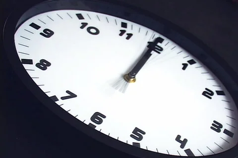 Fast spining clock Stock Footage 275495