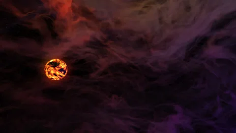 Fast Spinning Star in a Nebula Stock Footage 188591945