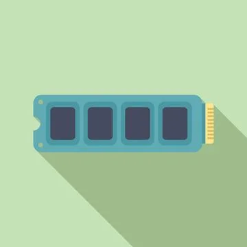 Fast ssd memory board icon flat vector. Archive usb Stock Illustration