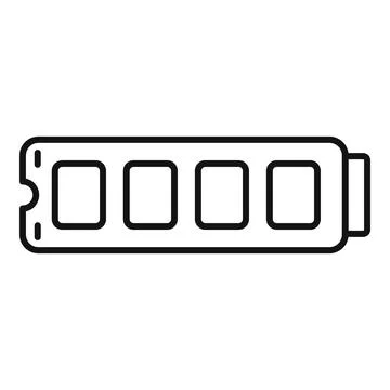 Fast ssd memory board icon outline vector. Archive usb 库存插图
