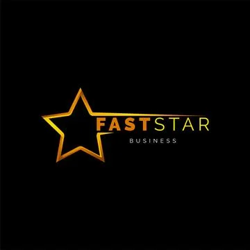 Fast Star Icon Logo Design Template Stock Illustration