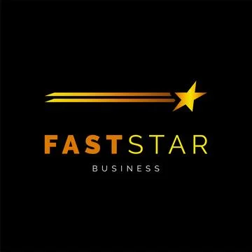 Fast Star Icon Logo Design Template Stock Illustration