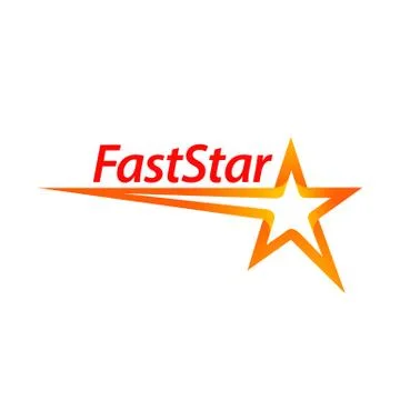 Fast star shape logo concept design template idea Illustrazione stock