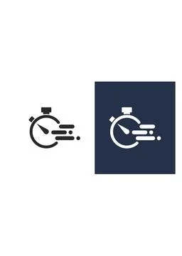Fast Stopwatch Timer Icon for Speed and Time Management Stock Illustration
