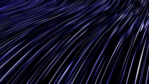 A fast stream of blue glowing lines flows diagonally across a dark abstract  Video stock 346139774