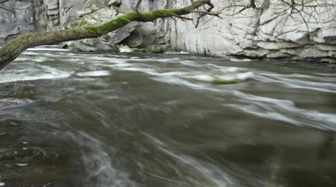 Fast stream of mountain river time lapse 2 Stock Footage 37269097