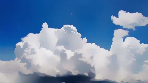 Fast Stylized White Clouds Vidéo 163074893